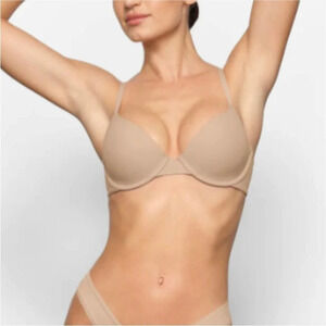 NWT Skims Women's Size 44D Clay Brown Fits Everybody T-Shirt Bra